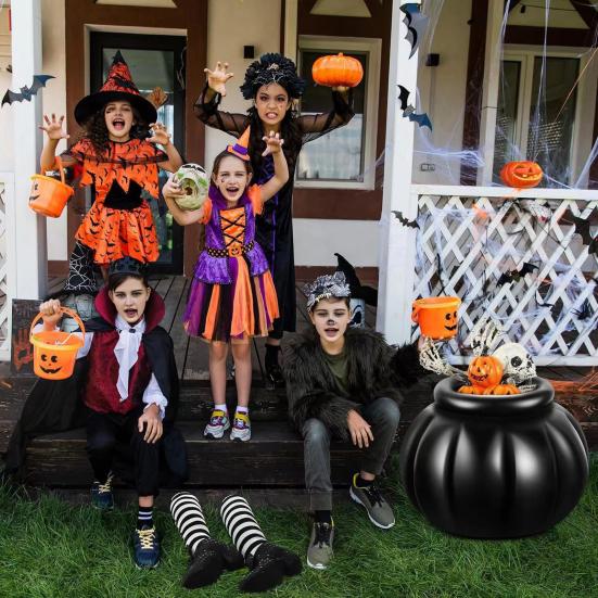 Aufblasbarer Hexenkessel Getränkekühler Halloween Süßigkeitenschale Wiederverwendbarer Getränkehalter für Themenpartys Heimische Zusammenkünfte Dekoration
