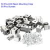 Rope Light Mounting Clips 50Pcs Wall Channel Mounting Holder Accessories for 8mm To 11mm Waterproof LED Strip Stainless Steel