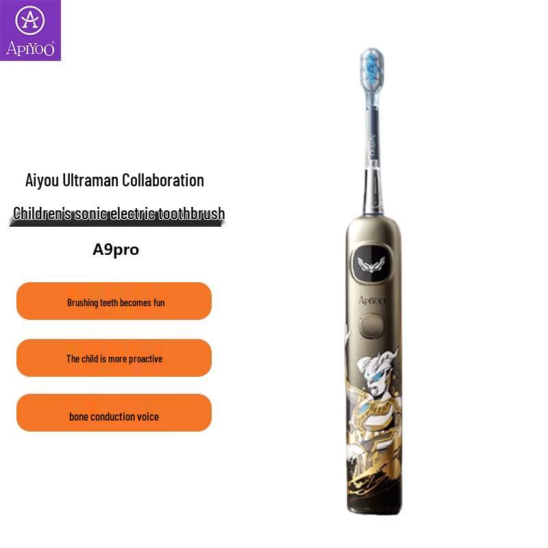 ApiYoo Ultraman A9pro Kids Sonic Electric Toothbrush
