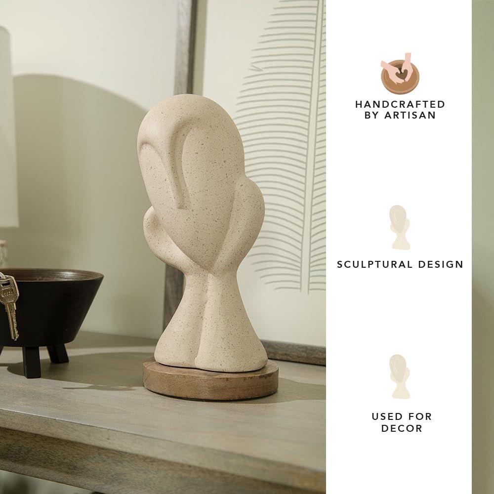 Spellbound Face Ecomix Sculpture 27 Cm Tall, Home Décor Showpiece Figurine for Living Room & Office,