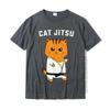 Jiu Jitsu Kawaii Cat Funny Bjj Or Mma Grappling Tshirt Cotton T Shirt For Unisex Unique Tops Shirts Cute Party
