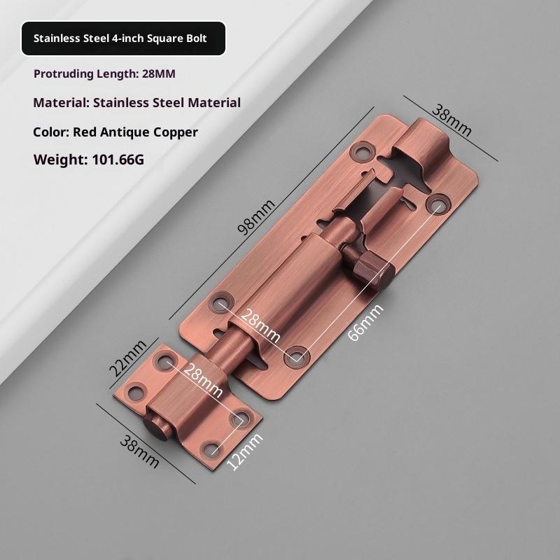 201/304 Edelstahl Tor Sicherheits-Türriegel Riegelverschluss Bolzen 3/4/5/6/8/10/12 Zoll Türriegel Beschläge Für Heimwerker