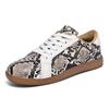Tredny Brand Snake Print Shoes Couple Casual Flats Sneakers Comfort Mens Skateboarding Shoe Unisex Black White Women Footwear