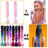 Ombre Jumbo Zopf 24 Zoll Damen DIY Haarzöpfe Neue Flecht Haarverlängerung Damen