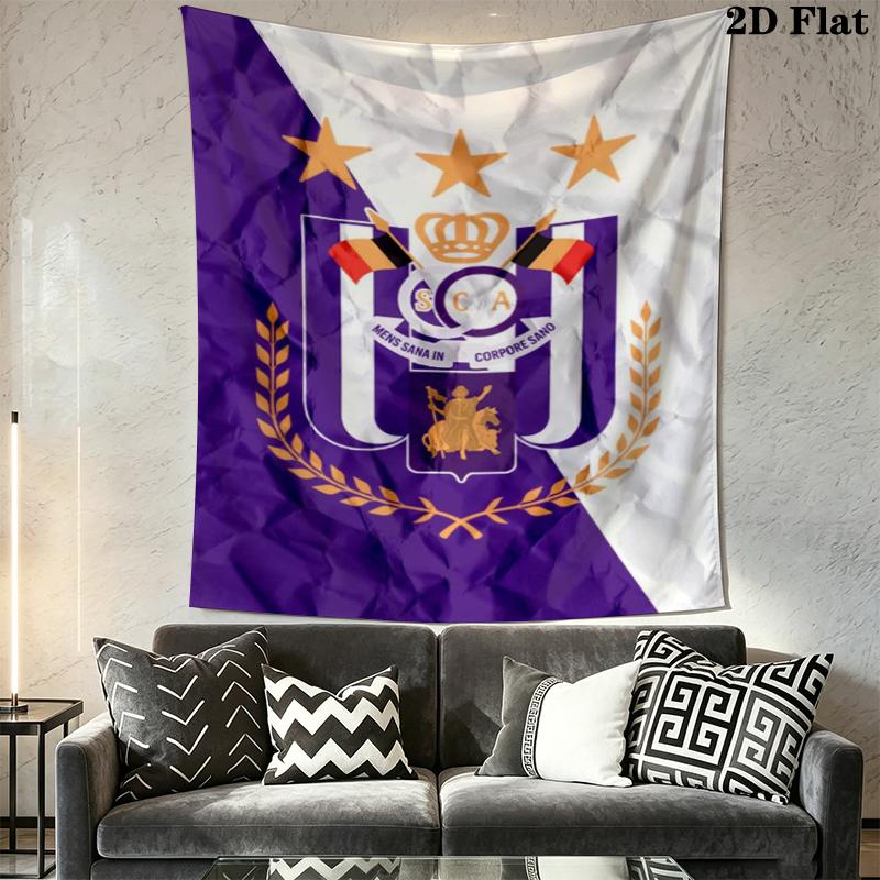 R.S.C. Anderlecht Wall Tapestry Aesthetic Wall Hanging Printed Fabric Blanket Decorative Tapestries for Bedroom Living Room Home Decor