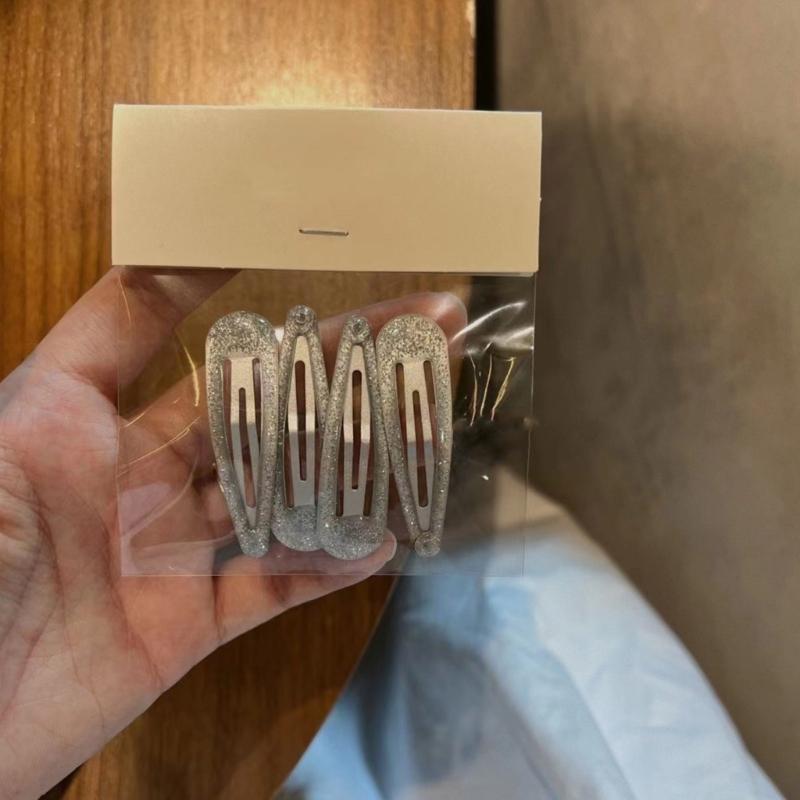 Minimalist Y2K Hair Clip Hairpins Snap Barrettes Decorative Hair Styling Ornament Y2K Sparkly Hairpins for Women Lady