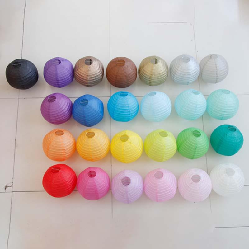 Colorful Handmade Paper Lanterns for Mid-Autumn Festival - Red DIY Round Lanterns for Shopping Mall Decoration