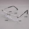 Metal Reading Glasses Unisex Presbyopia Luxury Flexible Half Frame Eyeglasses Frame Blue Light Blocking