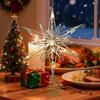 Weihnachtsbaumspitzen Stern mit LED-Lichterkette Ornamente für Weihnachten Heimparty Dekoration Festivalparty Neujahr