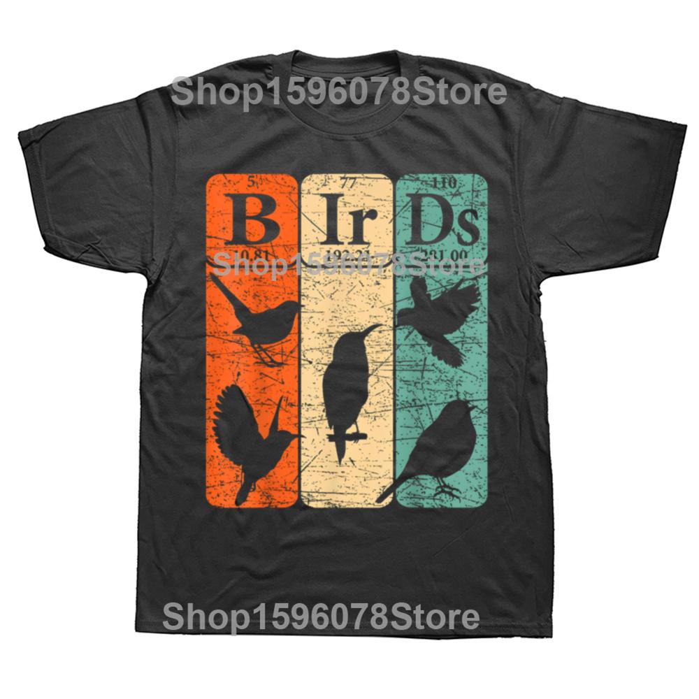 

Birds Periodic Table Birdwatching Ornithology 100 Cotton Tshirts Men Fashion Print Tshirt Streetwear Hip Hop Unisex T Shirt 4XL
