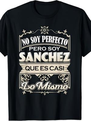 Hombre Camiseta Apellido Sanchez | 2026 Summer Short-Sleeved Printed T-Shirt, Pu