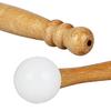 Rubber Mallet Stick Beater for Crystal Singing Bowl Wooden Handle Professional Sound Bowl Striker with Rubber Ring