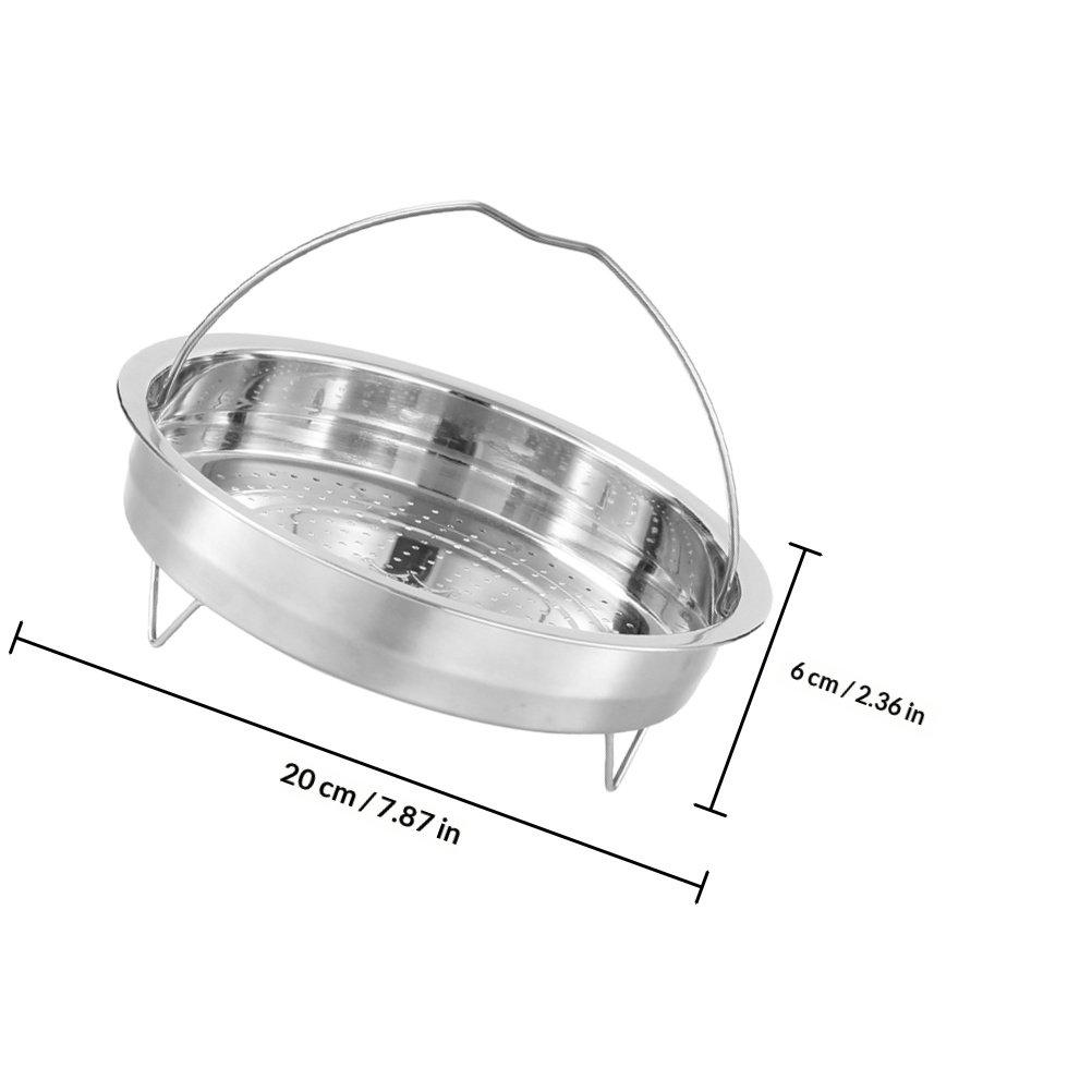 Food Steamer Basket Stainless Steel Steamer Rack for Rice Cooker Sturdy Kitchen Steaming Basket for Dumplings Vegetables Seafood