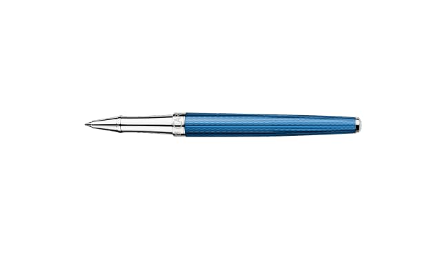 CARAN D'ACHE Leman Slim Grand Bleu Fountain Pen, Medium Nib, 4791-168, Officially Imported