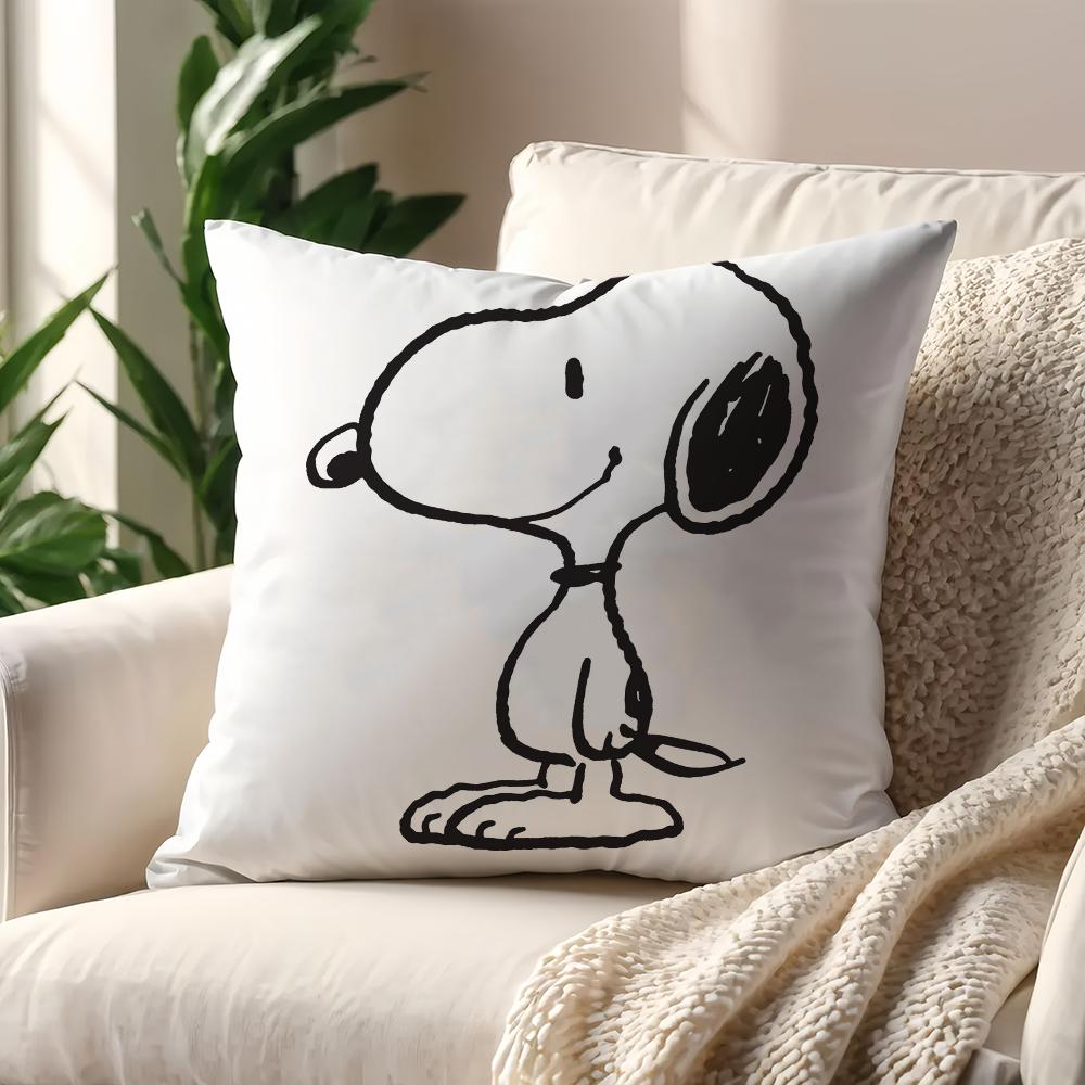 Cartoon S-Snoopy Hund Niedlicher Kissenbezug Kissen Sofa Druck Dekoration Zimmer Zuhause Büro Café Auto Nordische Schlichtheit