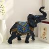 Elephant Figurine Sculpture Resin Aesthetic Cute Elephant Statue Collectible Figurines For Desk Decor Indoor Living Room