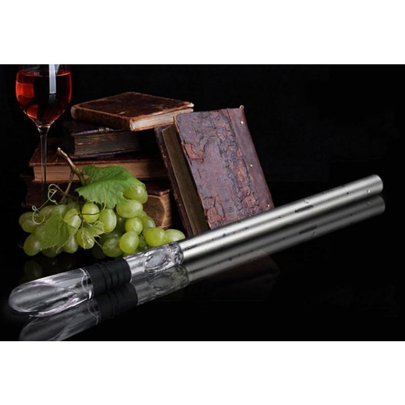 Wine Chiller 3-in-1 Stainless Steel Wine Bottle Cooler Stick Freezer with Aerator and Pourer and Aerating Wine for Christmas