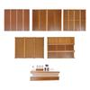 7-Tier Bamboo Shoe Storage Cabinets Shoe Rack Entryway Furniture Shoe Organizer w/Doors&Two Kinds of Heights Compartment