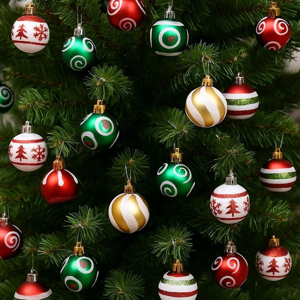 Electroplated Painted Christmas Ball 4/6cm Christmas Baubles  Happy New Year Decor