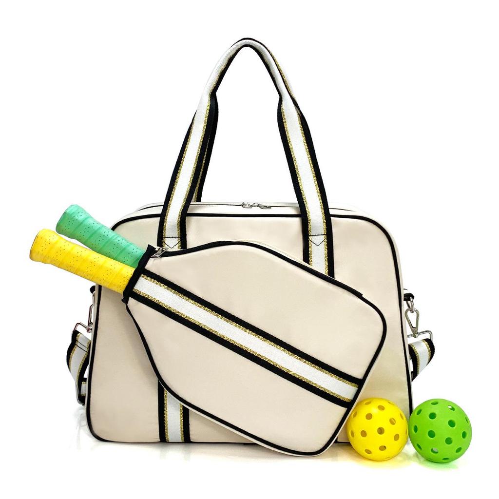 2025 Portable Sports Bag for Badminton, Tennis & Pickleball - Fits 2 Rackets, Handheld, Large-Capacity, Down Cotton