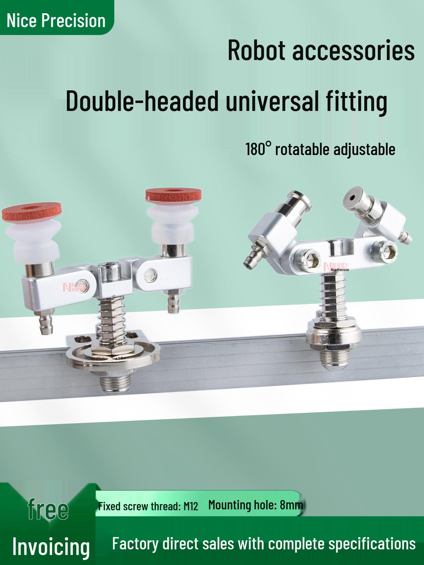 

Dual Multi-angle Adjustable Vacuum Suction Cup Manipulator Bracket Double-headed 50M-M12-40 Bracket