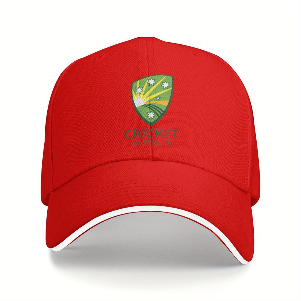 Cricket Australia Lightweight Baseball Cap  White  Fitted Buckle Closure  Ideal for Sports and Casual Wear  Sporty Headgear