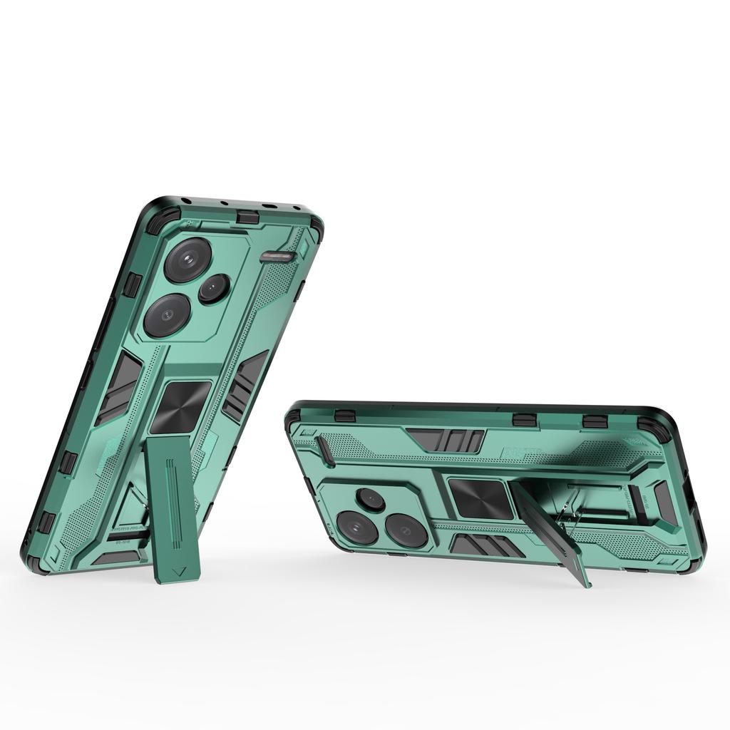 For Xiaomi Redmi Note 13 Pro+ 5G Case PC+TPU Dual Layer Kickstand Phone Cover