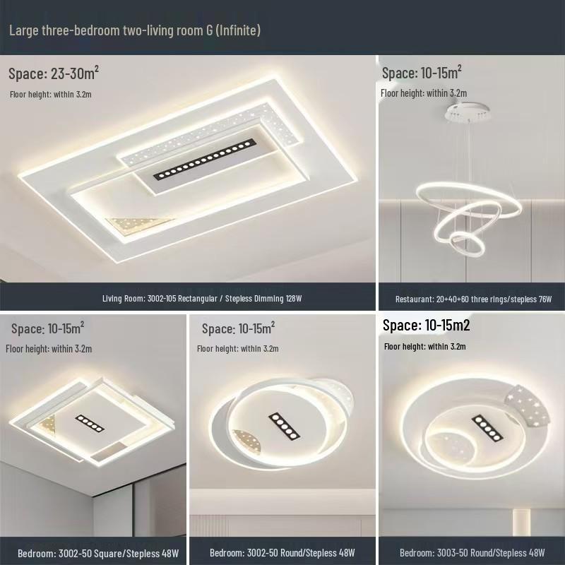 Modern LED Ceiling Light for Living, Bedroom, and Dining Rooms
