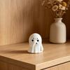 Ghost Ornament, Compact Resin Decorative Figurine, Nose-Covering Ghost Shape Halloween Figure, Naughty Ghost Tabletop Party Decoration