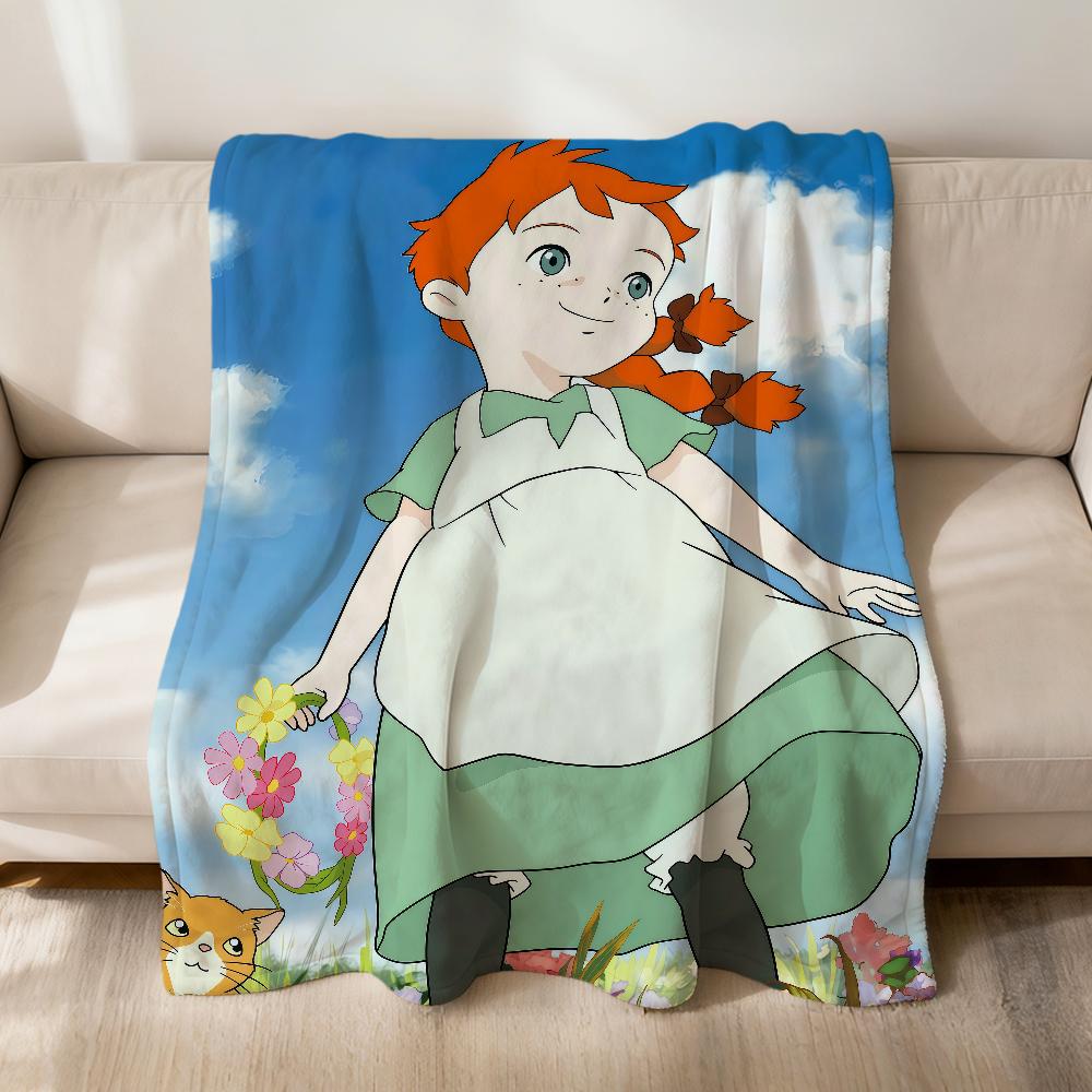 Classic Anime A-anne Of Green Gables Flannel Soft Warm Plush Blanket Sofa Living Room Pet Hogar Bedroom Gift Home Car Portable