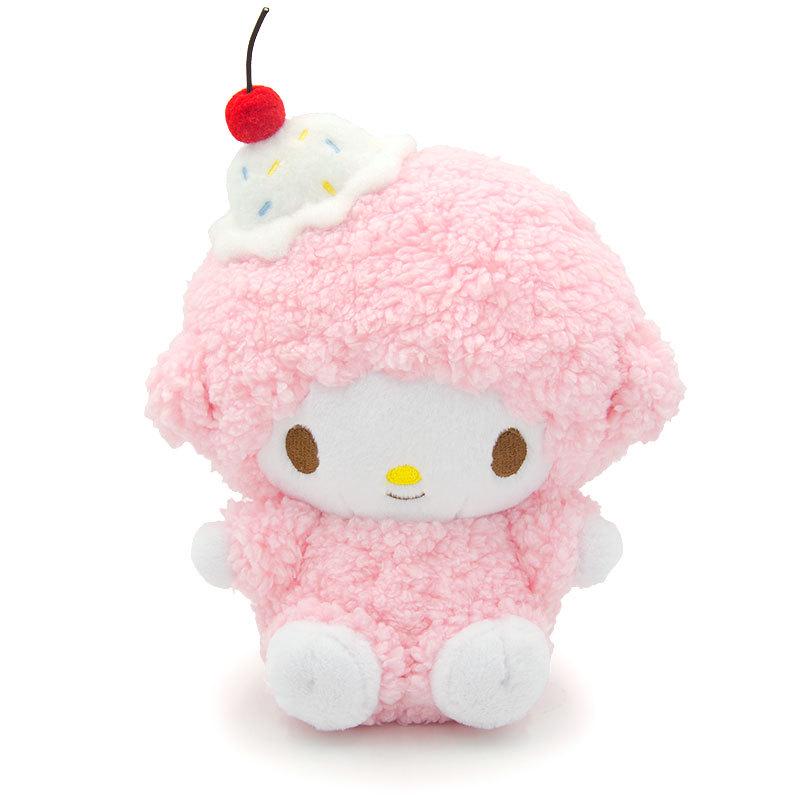 Sanrio Little Sheep Strawberry Piano Coin Purse with Bow and Cream Pendant Charm.