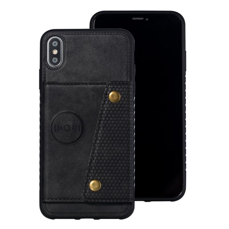 Dla iPhone XS Max 6,5-calowy futerał na telefon Ochronna tylna pokrywa z uchwytem na kartę