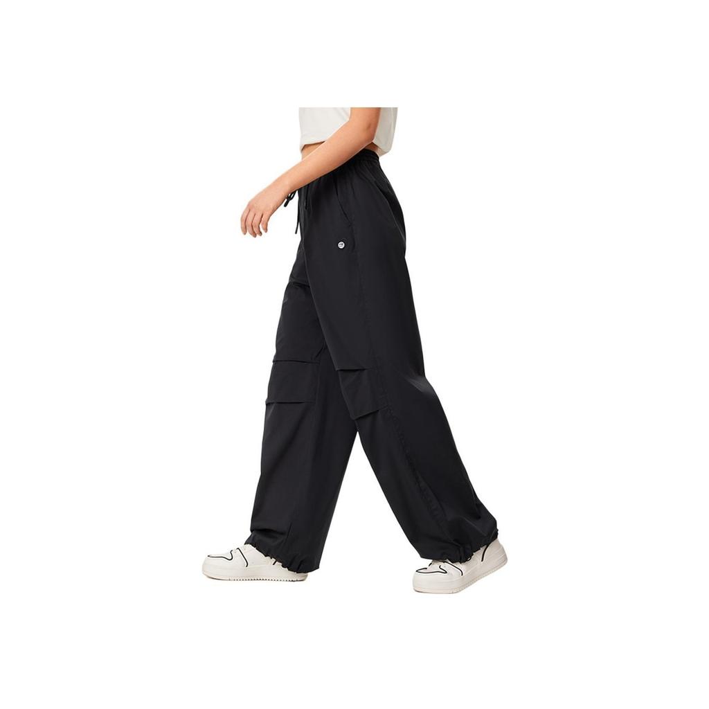 Li-Ning Sports Lifestyle Series Breathable Comfortable Sweat-Absorbing Straight-Leg Sports Pants Women Pants Black AKXU456-3