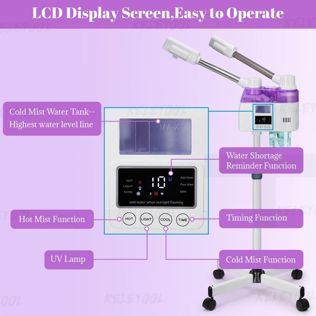 Facial Steamer Beauty Spray Home Spa Ozone Steaming Ion Sparyer Skin Moisturizing Absorption Hot Cold Spray Machine