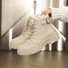 Women's Soft Elastic Thick Soles Winter Warm Cold Padded Snow Boots Non-slip Wear-resistant Outdoor Leisure High-top Sneakers Martin Cotton Boots