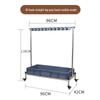 Floor-Standing Cleaning Tool Organizer Rack