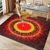 1PC Eclipse Sun Non-Slip Floor Carpet Compatible for Office&Living Room&Bedroom&Dining room - Flat- Soft & Pattern, Vibrant Colors-W260
