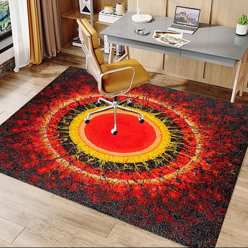 1PC Eclipse Sun Non-Slip Floor Carpet Compatible for Office&Living Room&Bedroom&Dining room - Flat- Soft & Pattern, Vibrant Colors-W260