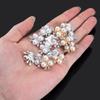 20pcs Imitation Pearl Flower Rhinestone Hair Clip Hairband Headdress Clothing Buckle Jewelry Making Accessories DIY Wholesale
