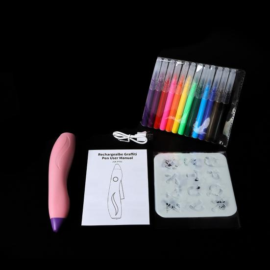 Elektrisk spraypenn Airbrush Sett USB Oppladbar Ergonomisk design Komfortabelt grep Vaskbar spraymalingspenn