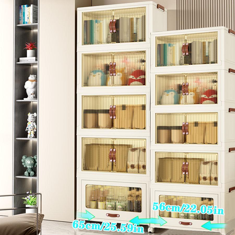 Foldable Storage Cabinet with Drawers
