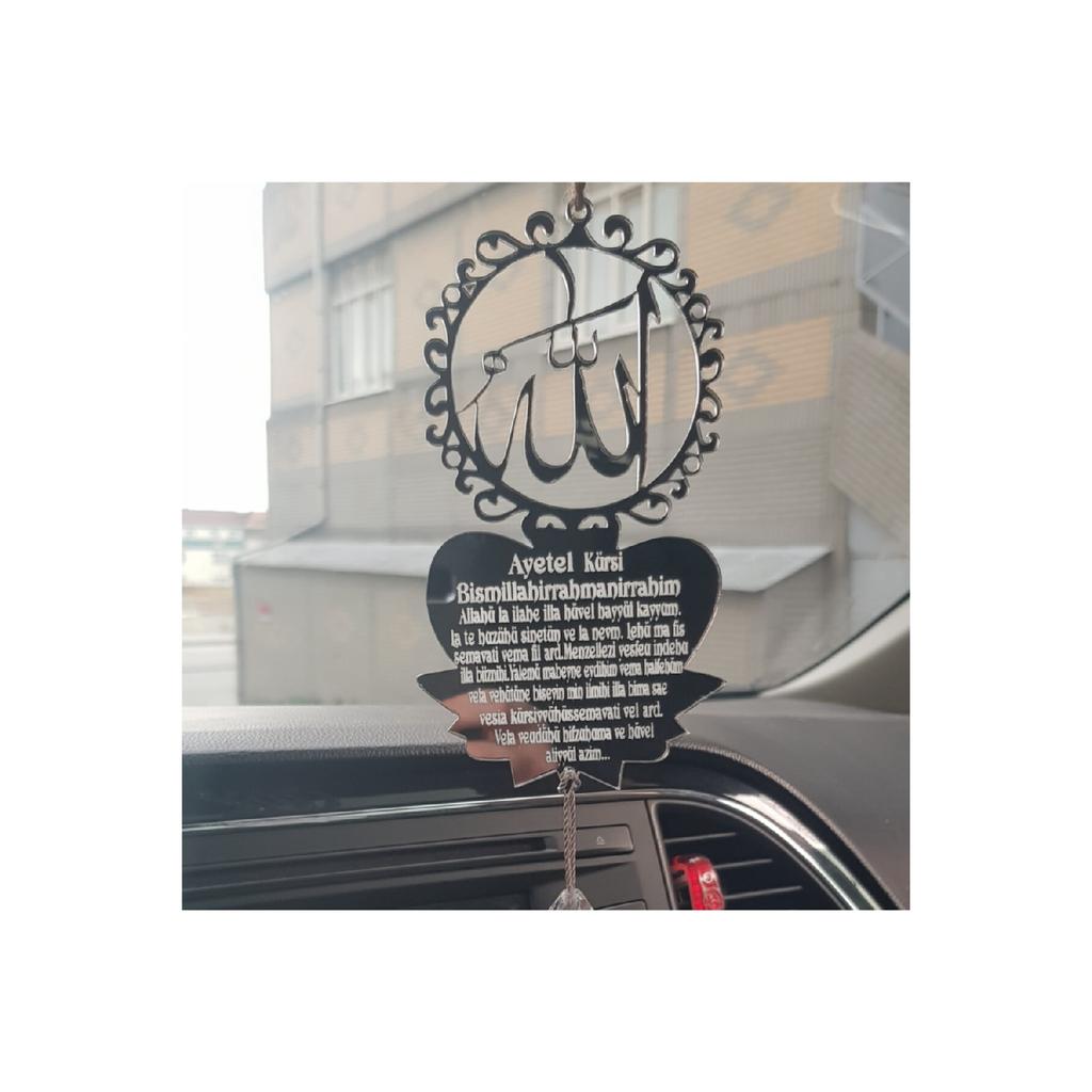 Allah Wort Ayetel Kursi Auto Ornament Plexi Rückspiegel Ornament