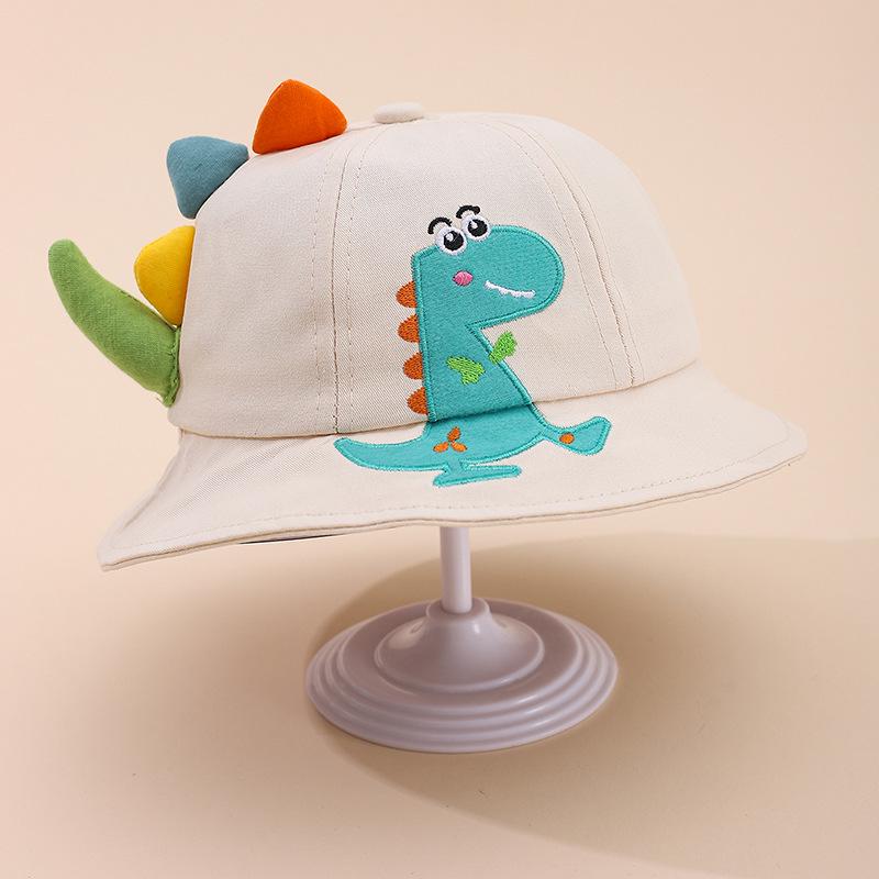 2026 Spring Dinosaur Cartoon Baby Bucket Hat - Cute Korean Style Unisex Children's Versatile Hat