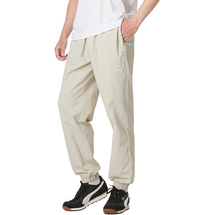 Puma Casual Pants Unisex Ecru Moderate Cuffed Pants 628486-68