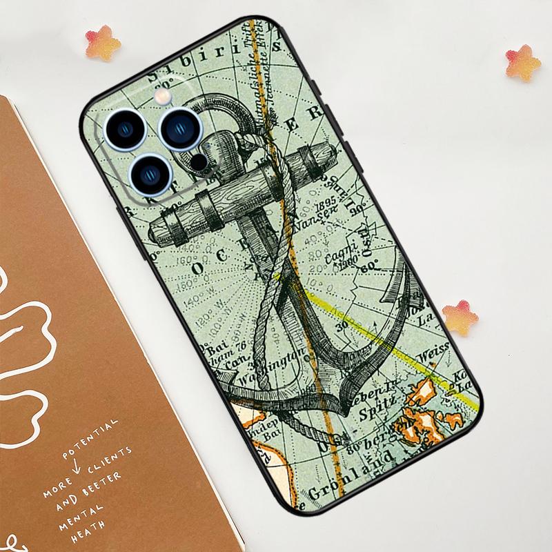 Anchor Sea Beach Phone Case For iPhone 17 Pro Max 14 13 12 11 15 16 Pro Max Mini 16 Plus 16e 17 Air Funda