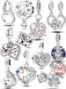 Original Silber Mutter Geschenk Charms Rosa Herz Liebe Mama Anhänger Familie Perlen Passend Armband DIY Geschenke Für Frau Schmuck