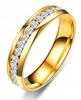 Anillo de Boda Dorado Acero 316L Talla 22