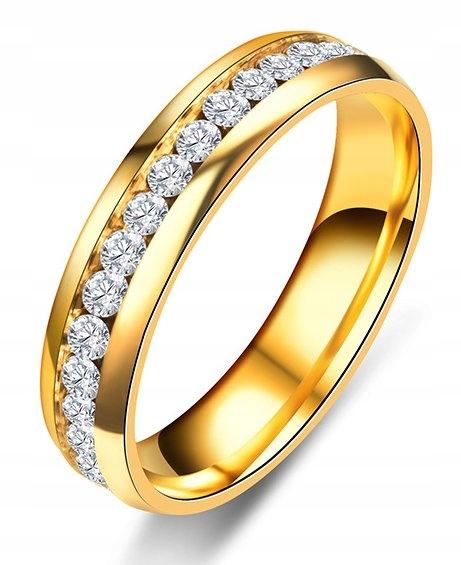 Anillo de Boda Dorado Acero 316L Talla 22