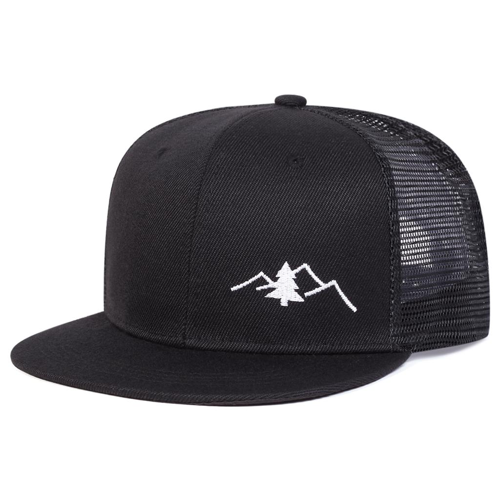 Unisex Bergbaum Stickerei Hip-Hop Netzmützen Frühling Sommer Outdoor Verstellbar Lässig Baseballkappen Sonnenschutzmütze