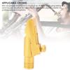Ongwan Alto Saxophone Mouthpiece, Gold Plated Metal Slide Type, 5C, with Mouthpiece Pad and Cap, Suitable for Professional and Beginner Saxophone Play